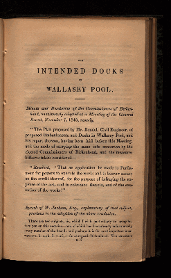 Vorschaubild von [Report of the sanitary condition of Birkenhead in the county of Chester...with plan and engineers report of the intended Birkenhead dock]