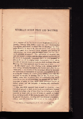 Vorschaubild von [Mitchell's patent screw-piles and moorings with descriptions of some of the works executed]