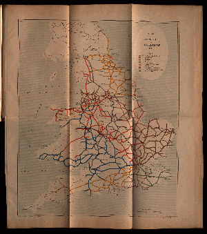 Vorschaubild von Carte des chemins de fer de l'angleterre 1874.