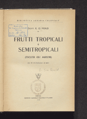 Vorschaubild von Frutti tropicali e semitropicali (esclusi gli agrumi)