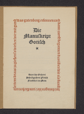 Vorschaubild von Die Manuskript Gotisch