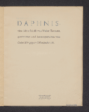 Vorschaubild von Daphnis