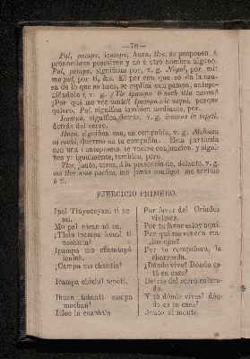 Vorschaubild von [Epítome ó modo fácil de aprender el idioma nahuatl ó lengua mexicana]