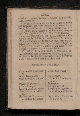 Vorschaubild von [Epítome ó modo fácil de aprender el idioma nahuatl ó lengua mexicana]