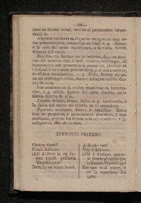 Vorschaubild von [Epítome ó modo fácil de aprender el idioma nahuatl ó lengua mexicana]