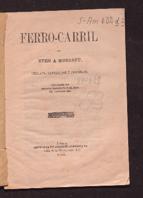 Vorschaubild von Ferro-carril de Eten a Monsefù, Chiclayo, Lambayeque y Ferreñafe autorizado por supremo decreto de 3 de julio del corriente año