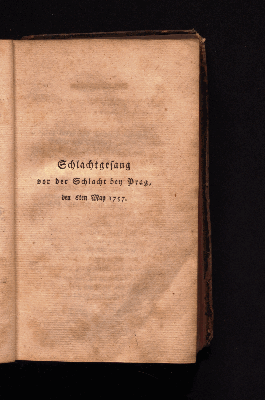 Vorschaubild von Schlachtgesang vor der Schlacht bey Prag, den 6ten May 1757.