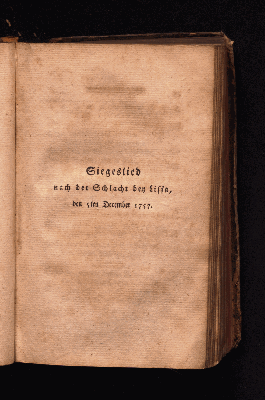 Vorschaubild von Siegeslied nach der Schlacht bey Lissa, den 5ten December 1757.