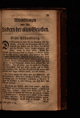 Vorschaubild von Abhandlungen von den Liedern der alten Griechen.