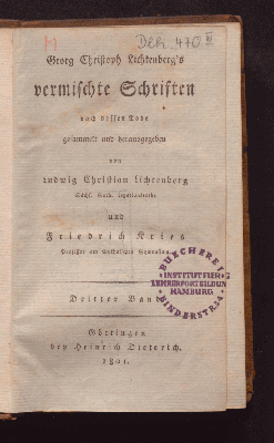 Vorschaubild von [Georg Christoph Lichtenberg's vermischte Schriften]