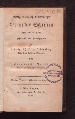 Vorschaubild von [Georg Christoph Lichtenberg's vermischte Schriften]