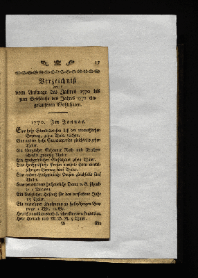 Vorschaubild von Verzeichnis derer vom Anfange des Jahres 1770 bis zum Beschlusse des Jahres 1772 eingelaufenen Wohlthaten.