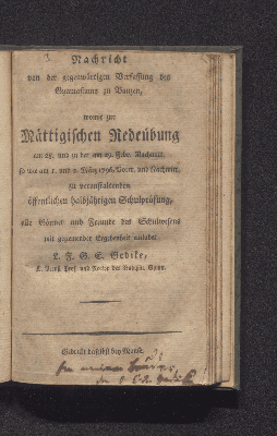 Vorschaubild von am 28. und zu der am 29. Febr. ... so wie am 1. und 2. März 1796, ...