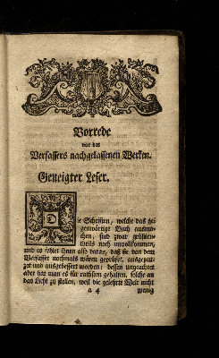 Vorschaubild von Vorrede vor des Verfassers nachgelassenen Werken.