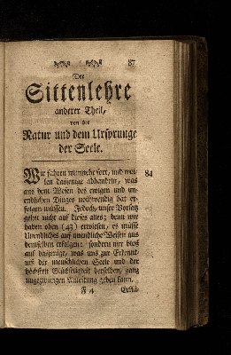 Vorschaubild von Der Sittenlehre anderer Theil, von der Natur und dem Ursprunge der Seele.