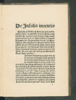 Vorschaubild von [Letter of Christopher Columbus to Rafael Sánchez, written on board the caravel while returning from his first voyage]