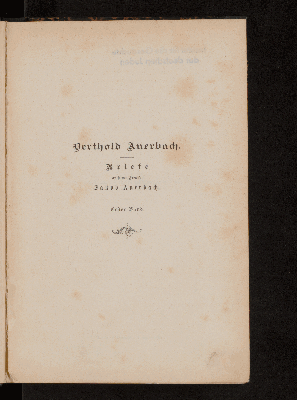 Vorschaubild von [Berthold Auerbach Briefe an seinen Freund Jakob Auerbach]