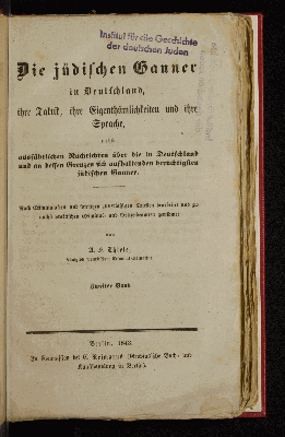 Vorschaubild von [Die jüdischen Gauner in Deutschland]