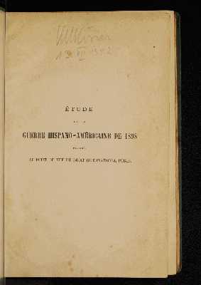 Vorschaubild von Étude sur la guerre hispano-américaine de 1898