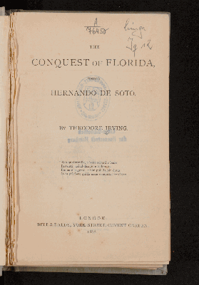 Vorschaubild von The conquest of Florida, under Hernando de Soto