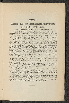 Vorschaubild von Anhang II. Auszug aus den Kinderschutzbestimmungen der Gewerbe-Ordnung.