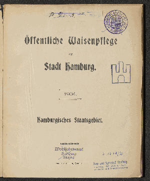 Vorschaubild von [Öffentliche Waisenpflege der Stadt Hamburg]