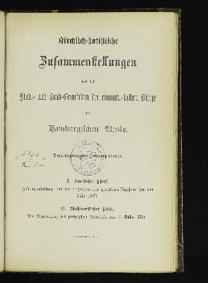 Vorschaubild von [Kirchlich-statistische Zusammenstellungen über die Stadt- und Landgemeinden der Evangelisch-Lutherischen Kirche im Hamburgischen Staate]