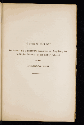 Vorschaubild von [Bericht der Senats- und Bürgerschafts-Commission zur Ausführung des Anschlusses Hamburgs an das Deutsche Zollgebiet umfassend das Geschäftsjahr]