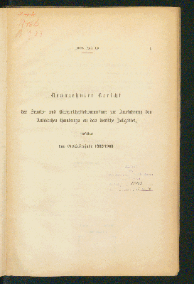 Vorschaubild von [Bericht der Senats- und Bürgerschafts-Commission zur Ausführung des Anschlusses Hamburgs an das Deutsche Zollgebiet umfassend das Geschäftsjahr]