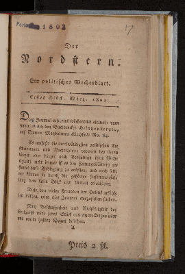 Vorschaubild von [[Der Nordstern]]