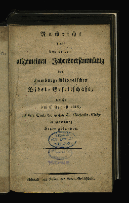 Vorschaubild von Jahres-Bericht der Hamburg-Altonaer Bibel-Gesellschaft