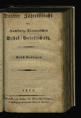 Vorschaubild von Dritter Jahresbericht der Jahres-Bericht der Hamburg-Altonaischer Bibel-Gesellschaft.