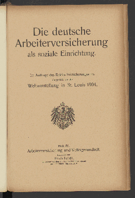 Vorschaubild von [Arbeiterversicherung und Volksgesundheit]