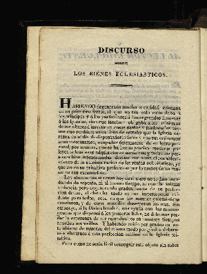 Vorschaubild von [Discurso religioso y político sobre el origen, naturaleza, inmunidades y verdadera inversión de los bienes eclesiásticos]