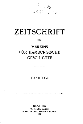 Vorschaubild von [Zeitschrift des Vereins für Hamburgische Geschichte]