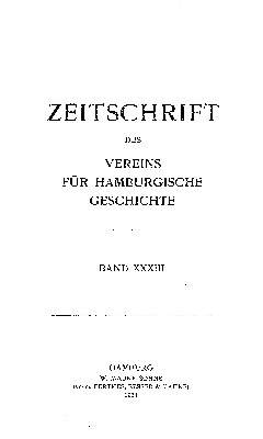 Vorschaubild von [Zeitschrift des Vereins für Hamburgische Geschichte]