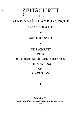 Vorschaubild von [Zeitschrift des Vereins für Hamburgische Geschichte]