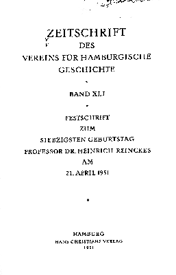 Vorschaubild von [Zeitschrift des Vereins für Hamburgische Geschichte]