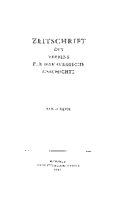 Vorschaubild von [Zeitschrift des Vereins für Hamburgische Geschichte]