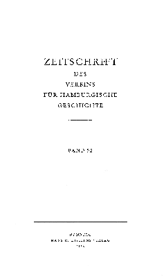 Vorschaubild von [Zeitschrift des Vereins für Hamburgische Geschichte]