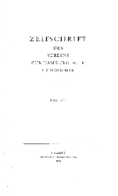 Vorschaubild von [Zeitschrift des Vereins für Hamburgische Geschichte]