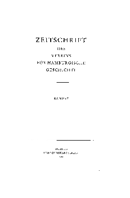 Vorschaubild von [Zeitschrift des Vereins für Hamburgische Geschichte]