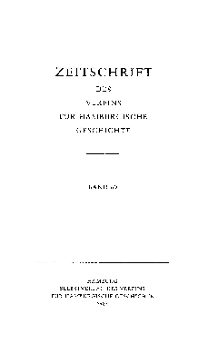 Vorschaubild von [Zeitschrift des Vereins für Hamburgische Geschichte]