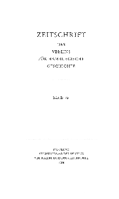 Vorschaubild von [Zeitschrift des Vereins für Hamburgische Geschichte]