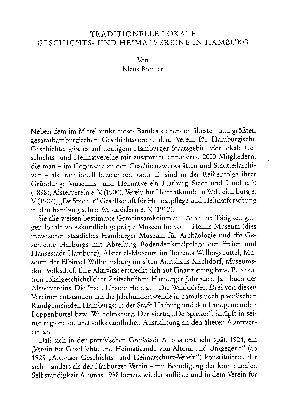 Vorschaubild von Traditionelle Lokale Geschichts- und Heimatvereine in Hamburg