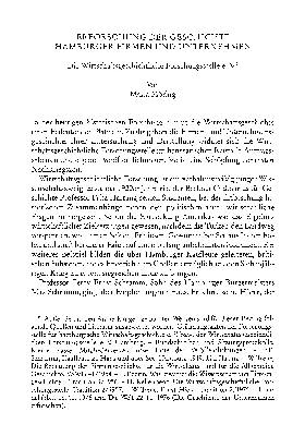 Vorschaubild von Erforschung der Geschichte Hamburger Firmen und Unternehmen : die Wirtschaftsgeschichtliche Forschungsstelle e. V.