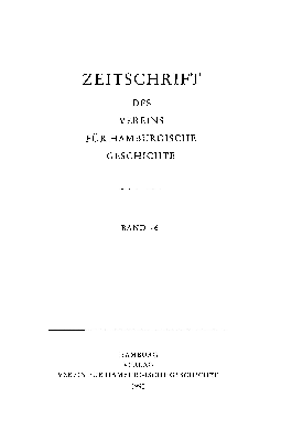 Vorschaubild von [Zeitschrift des Vereins für Hamburgische Geschichte]