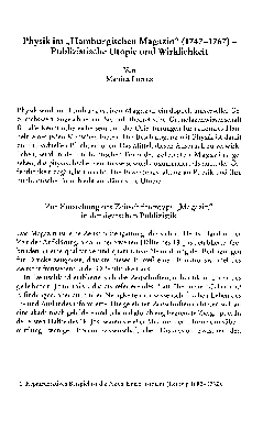 Vorschaubild von Physik im "Hamburgischen Magazin (1747 - 1767) : publizistische Utopie und Wirklichkeit