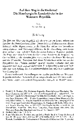 Vorschaubild von Auf dem Weg in die Moderne? : Die Hamburgische Landeskirche in der Weimarer Republik