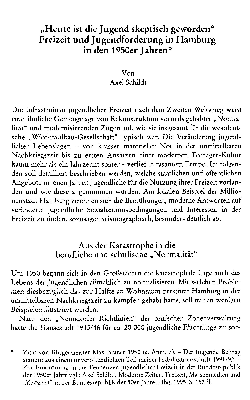 Vorschaubild von "Heute ist die Jugend skeptisch geworden" : Freizeit und Jugendförderung in Hamburg in den 1950er Jahren